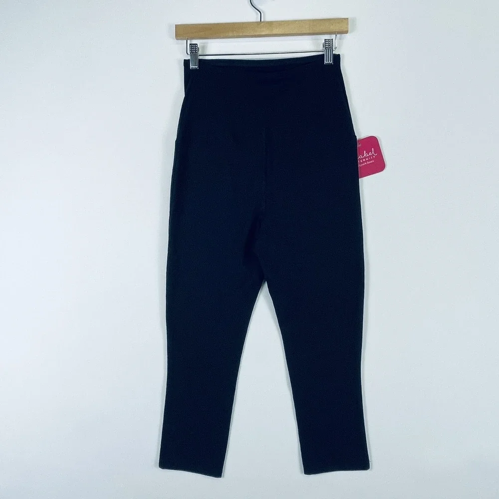 NEW Isabel Maternity Leggings‎ Pants Womens Small Solid Black Cropped Capri